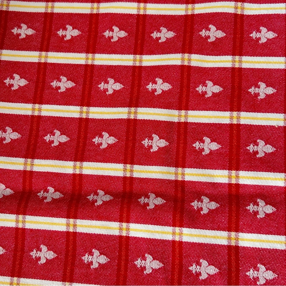 Vintage Woven Picnic Tablecloth 65”x96”